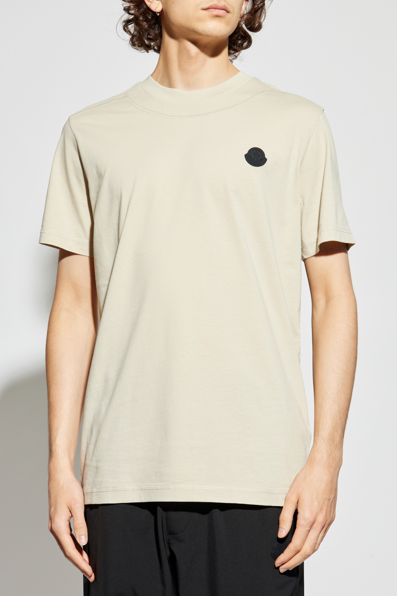 Grey T-shirt with logo Moncler - Vitkac AS